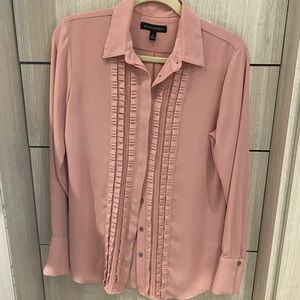 Rose botton down top